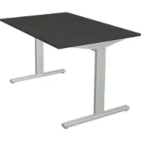 Theo Kerkmann Büromöbelfabrik GmbH & Co. KG Form 2 Bureau Rechthoekig Antraciet T-Voet 1.200 (B) x 800 (D) x 820 (H) mm