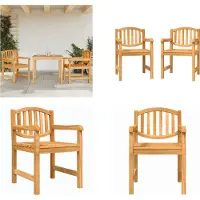 vidaXL Tuinstoelen 2 st 58x59x88 cm massief teakhout - Tuinstoel - Tuinstoelen - Tuinstoel - Buitenstoel