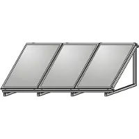 Wolf Heiztechnik Wolf AluFlex-U opstellingframe, verticale uitvoering, geschikt voor 3 zonnepanelen, type F3-1-1/CFK-1