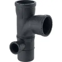Geberit Silent-Pro Gecombineerd bochthoekstuk 87,5° links, DN 90 / 90 / 50, 393.470.14.1