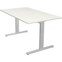 Theo Kerkmann Büromöbelfabrik GmbH & Co. KG Form 2 Bureau Rechthoekig Wit T-Voet 1.400 (B) x 800 (D) x 820 (H) mm