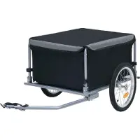 Prolenta Maison Exclusive - Fietsaanhanger, zwart en grijs, 65 kg