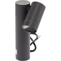 PRIOS prikspot Tulimar, 1-lamp, antraciet, IP65 dimbaar, zwart, Aluminium, Modern