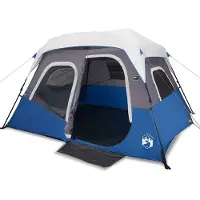 vidaXL Tent met LED 6-persoons snelontgrendeling lichtblauw