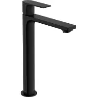 Hansgrohe Rebris E wastafelkraan 240 CoolStart met synthetische afvoer zwart mat