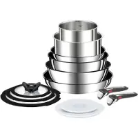 Tefal Ingenio Preference On 13-delige RVS set (koeken-, kookpannen, wok, deksels, handgrepen) - inductie