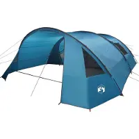 vidaXL Tunnel Tent voor 6 Personen 6-persoons Blauw en Grijs