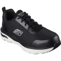 SKECHERS heren veiligheidssneakers SRRINGSTAP ARCH FIT 200086EC BKW, zwart/wit, schoenmaat: 41.5 EU