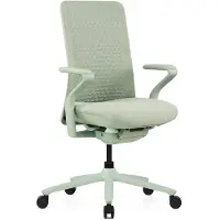 Hjh OFFICE Bureaustoel / draaistoel VERVIO Rugleuning 3D-netstof / zitting stof salie
