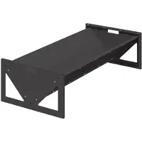 vidaXL Voederbak voor vee Zwart 108 x 50 x 28 cm Koudgewalst Staal