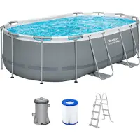 Bestway Steel Pro MAX bovengrondse zwembadset - ovaal - 7250 l - 4,27 x 2,50 x 1,00 m