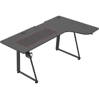 Vdd – Bureau - Gaming Bureau – Game Bureau - Bureau game Hugo - Gaming desk – Computer Tafel - L vormig hoekbureau - 160 cm x 60 cm – Carbon