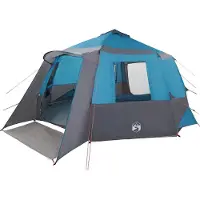 vidaXL Cabin Tent 12-Person 12-persoons Blauw en Grijs