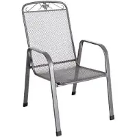 Mwh Savoy dining tuinstoel stapelbaar staal ijzergrijs 6 stuks