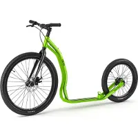 Yedoo Trexx Disc, een aluminium steps/hondenscooter - geschikt voor volwassenen en tieners, tot 150 kg, met luchtbanden 26/20, schijfremmen en verstelbaar stuur. Kleur: groen