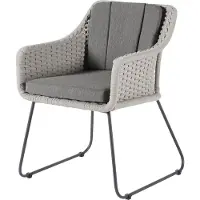 Diamond Garden Corfu Chair Stainless Steel/Rope including Seat and Back Cushions 2 stuks