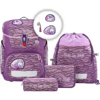Step by step Circle Schooltas set 5-delig paars
