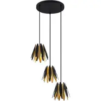 LUCANDE Design hanglamp Lounit, dimbaar, zwart, Woon-/ Eetkamer, metaal, Design, hanglamp