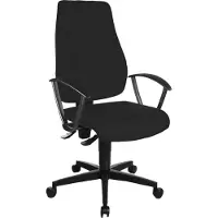 Topstar Bureaudraaistoel | met permanent contact | zwart 420-550 mm | zonder armleuningen draagvermogen 110 kg | 1 stuk - TS100 G20 TS100 G20