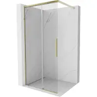 Mexen Rox Douchewand Walk-in 100 x 200 , transparant 8 mm, goud - 8C2-100-003-50-00