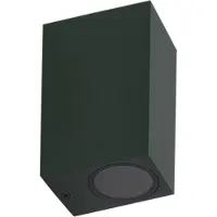 LINDBY buitenwandlamp Fijona, donkergroen, aluminium, hoogte 15 cm