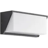 LINDBY LED-wandlamp buiten Malim, zwart, Aluminium, Modern, LED wandlamp buiten