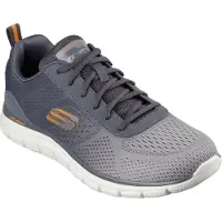 SKECHERS Sneakers laag 'Track Ripkent' grijs / olijfgroen / mandarijn