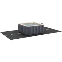 Syfax Zwembad Grondzeil 420 x 220 x 0,1 cm Rechthoekig Zwart