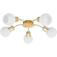 LINDBY Plafondlamp , ELAINA, dimbare, Goud / Messing, Woonkamer, Metaal, Modern