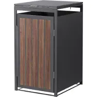 ML-Design 1 Kliko ombouw, Container ombouw tot 240 liter 68x80x120 cm gemaakt van staal in donker eiken ML design