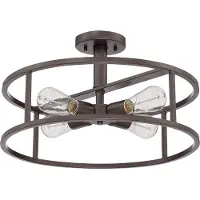 QUOIZEL LED Plafondlamp New Harbor | 4X E27 Max 60W | Dimbaar | Western Bronze