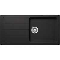 Schock Onderbouwspoelbak Formhaus D-100L, afmetingen 1000 x 500 mm, kleur zwart (nero), modelnummer FOMD100LUGNE