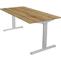 Theo Kerkmann Büromöbelfabrik GmbH & Co. KG Form 2 Bureau Rechthoekig Eiken T-Voet 1.600 (B) x 800 (D) x 820 (H) mm