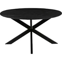 Label51 Otis Eetkamertafel - Zwart - Hout - 140 cm - Rond