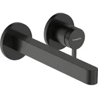 Hansgrohe Finoris - Inbouw Wastafelmengkraan - Ééngreeps bediening - Met afvoerplug - 228mm - Brushed Black Chrome