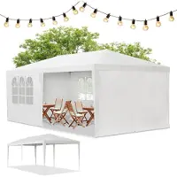 Juskys Partytent met zijwanden - 3x6M - Wit