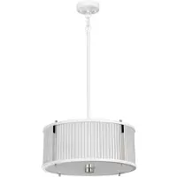 Elstead Lighting Elstead Corona hanglamp, E27, 3-voudig, satijnwit gelakt, gepolijst
