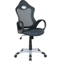 Beliani iCHAIR - Bureaustoel - Zwart/Grijs - Polyester