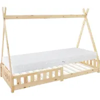 ML-Design Kinderbed Linda | fluweel naturel 208x96x156 cm kinderbedden | NADUVI