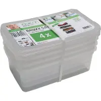 Keeeper Opbergboxen-set "bea", 4 stuks, 5,6 liter per stuk, gemaakt van PP (polypropyleen)
