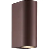 Nordlux Wandlamp buiten Dion Double, dimbaar, bruin / roest, Aluminium, Wandlamp buiten