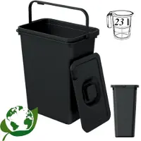 Prosperplast 36x26x32 Cm Recycling Bin Zilver
