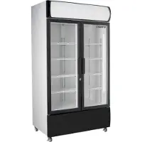 Saro Flessenkoeler met dubbele glasdeur Model GTK 580, 88(B)x61(D)x197,3(H)cm, 230V/350W