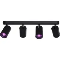 Calex Smart plafondspot wit lengte 49 cm 4-lamps GU10-LED RGBW Smart, dimbaar, wit / opaal, Woon-/ Eetkamer, metaal, Modern