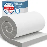 Aktiv shop GmbH Visco Topper 80x190 cm – 8 cm Hoog – Traagschuim Matras Topper met Hoeklussen en ademende Nethoes