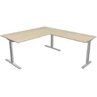 Theo Kerkmann Büromöbelfabrik GmbH & Co. KG Form 2 Hoekbureau L-vorm Ahorn T-Voet 1.600 (B) x 1.800 (D) x 820 (H) mm