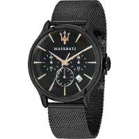 Maserati R8873618006 Epoca Heren Chronograaf Horloge met Zwarte Wijzerplaat
