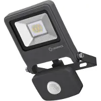 Ledvance Breedstraler Endura Flood - Donkergrijs - 10w - Neutraal Wit - Ip44 - Met Bewegingssensor