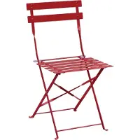 Bolero Inklapbare stalen stoelen Bolero, weerbestendig, rood, 2 stuks