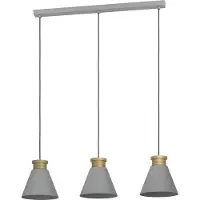 Eglo Twicken, goud, grijs, goud, grijs, staal, IP20, klasse I, 3 lampen